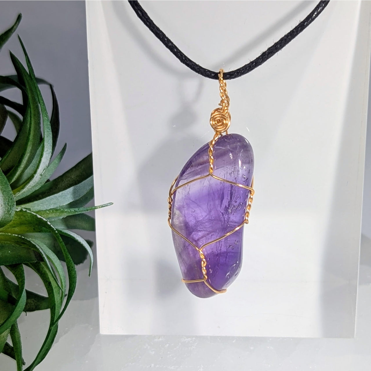 Amethyst 1.5’’ Wire Wrap Pendant #LV9400 $42