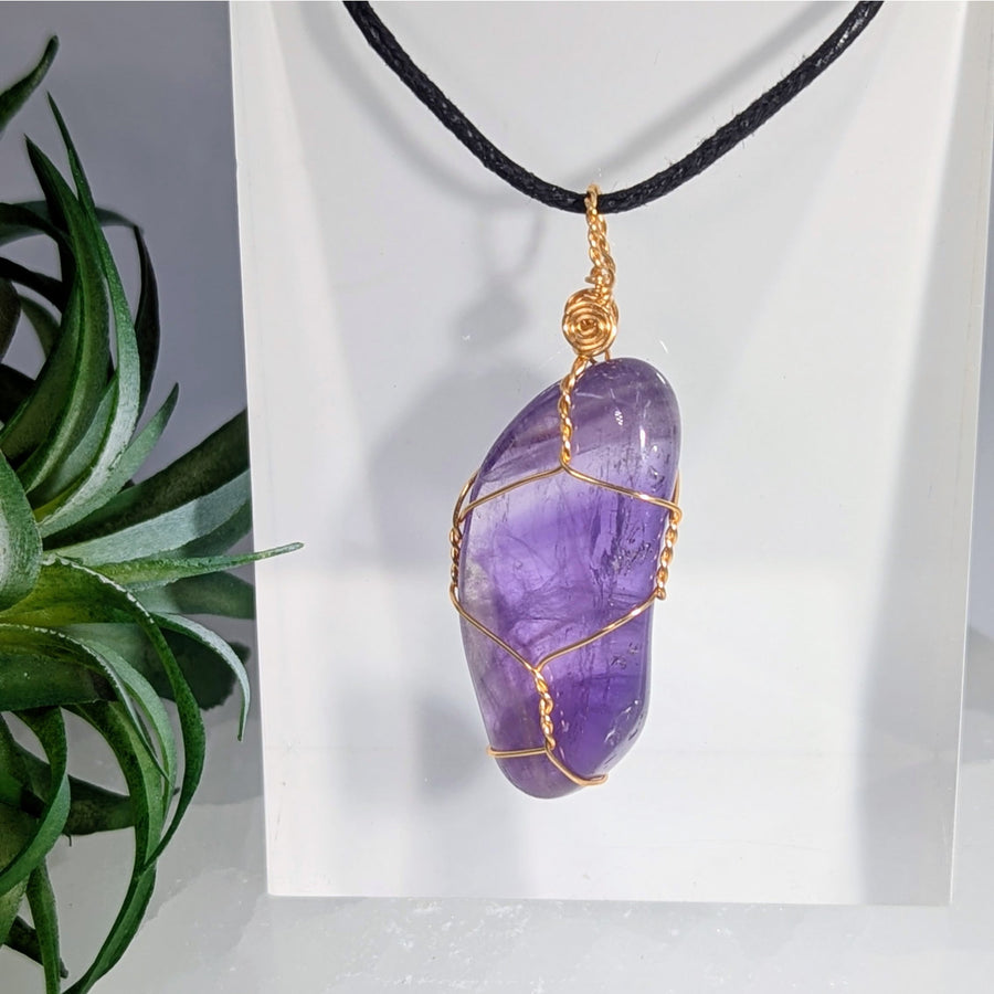 Amethyst 1.5’’ Wire Wrap Pendant #LV9400 $42
