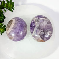 Polished oval amethyst pebble stones, 2-2.3 inches, #BC0329
