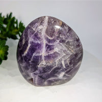 Polished 2.6-inch oval amethyst mini freeform #BC0310 with purple swirls