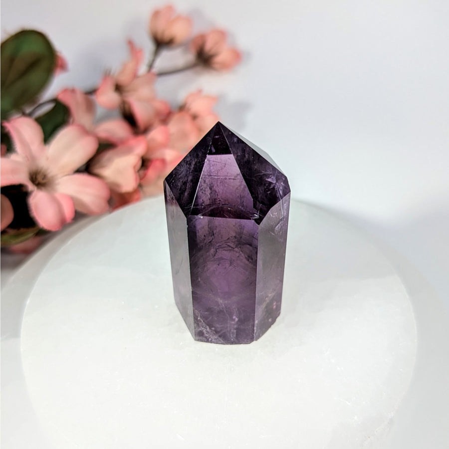 Polished purple amethyst crystal point tower, 2 inch mini #BC0225