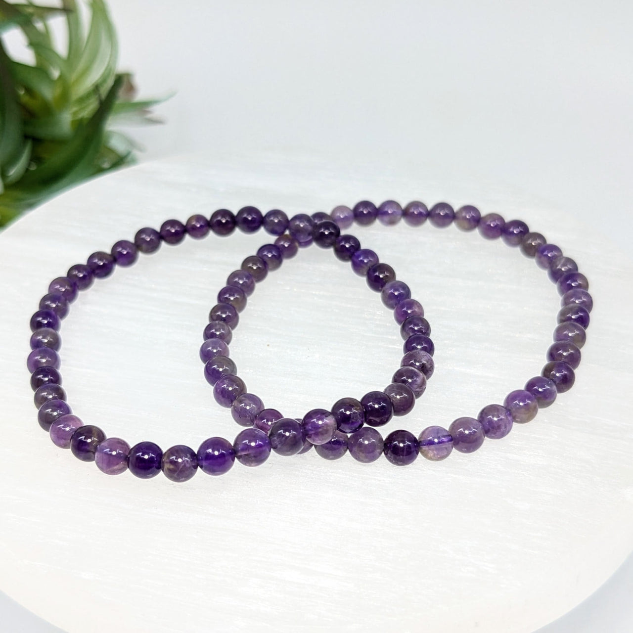 Amethyst 4mm Bracelet #LV6273 - $7.95