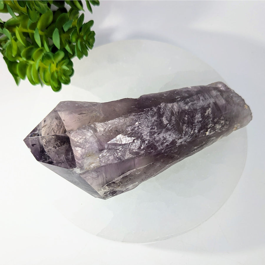 Translucent purple Amethyst 5’’ rough point crystal #BC0321