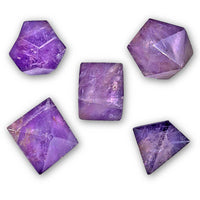 Thumbnail for Amethyst 5pc Platonic Solid Set (27g) #SK6358