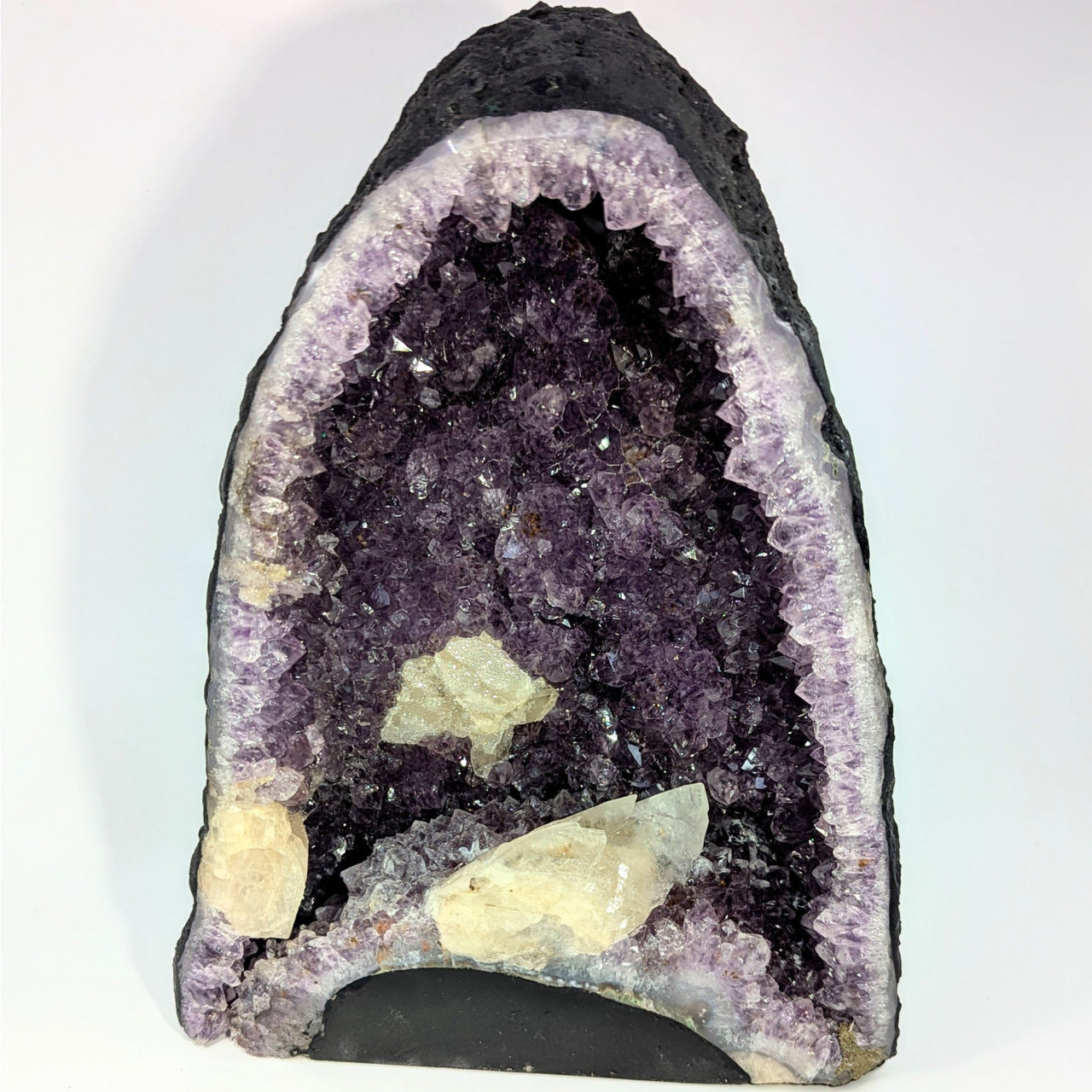 Amethyst 9.5’’ cathedral geode #BC0779 with sparkling purple crystals