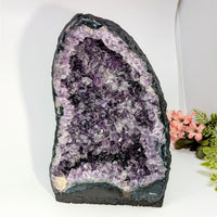 Amethyst 9.75-inch cathedral geode #BC0774 with sparkling purple crystals