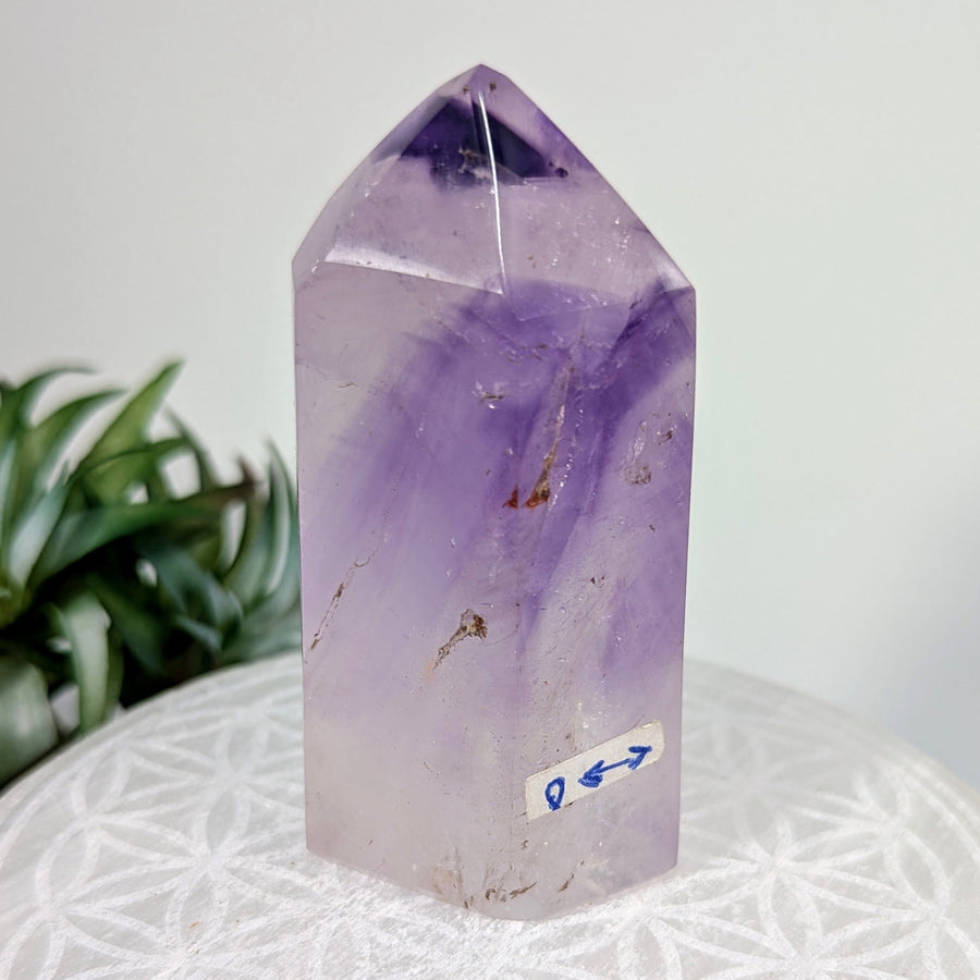 Amethyst Enhydro Crystal Point Tower for Healing and Spiritual Cleansing