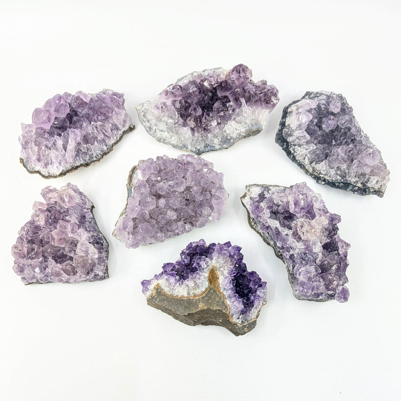 Natural amethyst geode cluster from Brazil, crystal specimen #BC0098