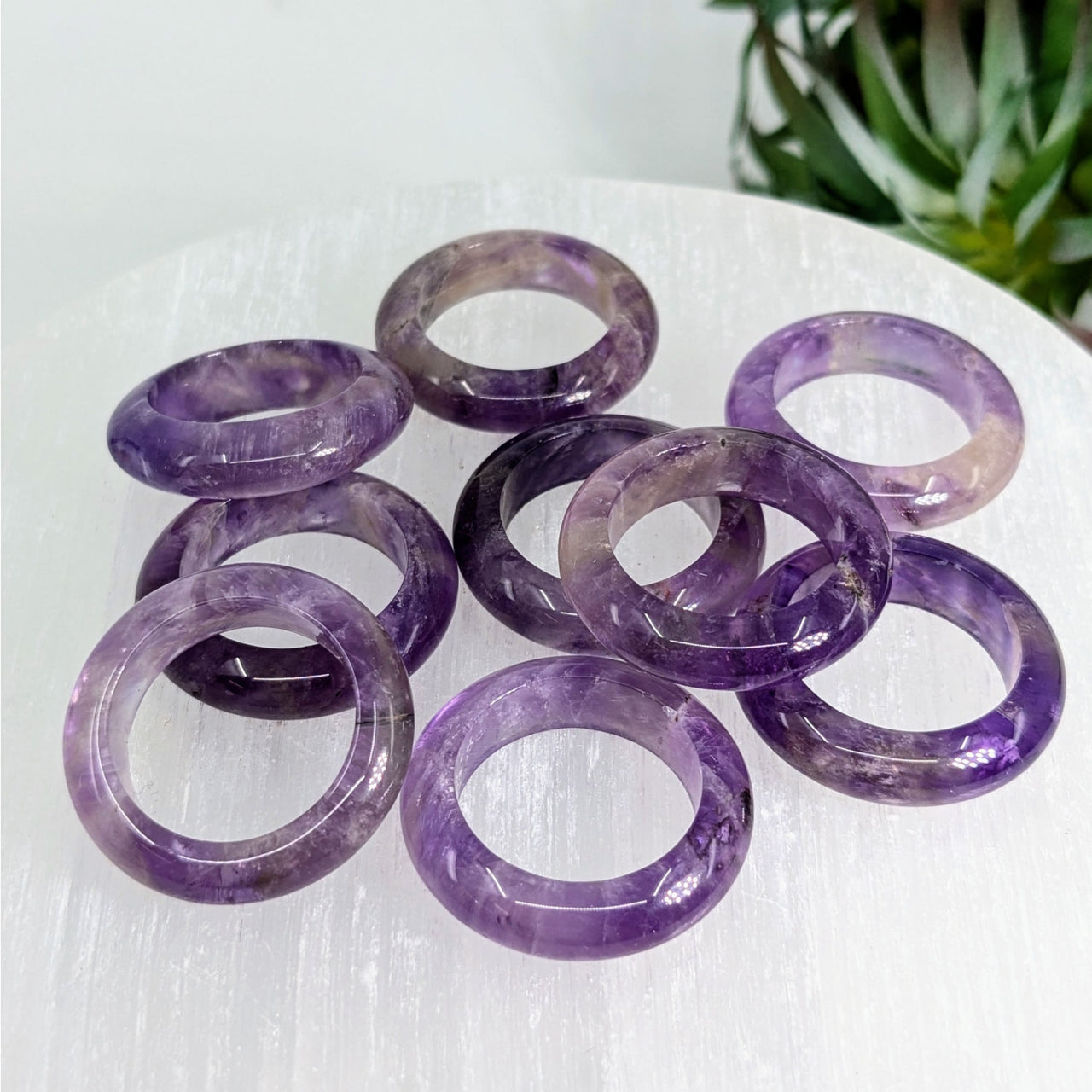 Amethyst Multi-Size Full Stone Ring #LV6193 - $7.95