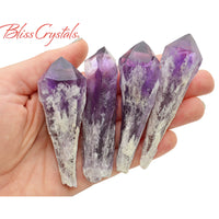 Thumbnail for 1 Snowflake Amethyst 28 - 42 gm Rough Point Healing Crystal 