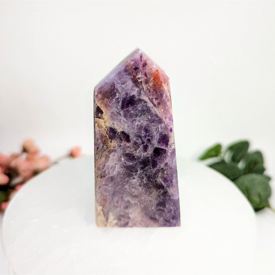 Polished Amethyst Crystal Point for Healing and Decoration in Amethyst Uruguay Geo Tower