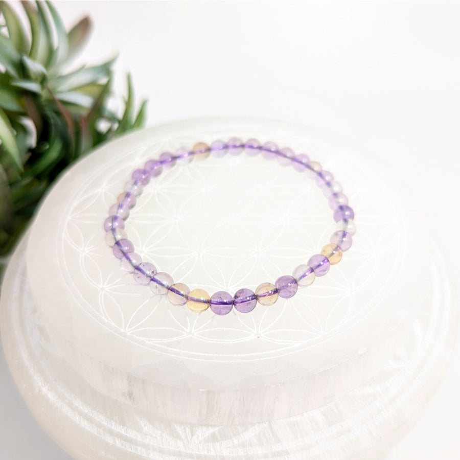 Ametrine 7 inch 5mm beaded bracelet featuring amethyst beads for stylish jewelry