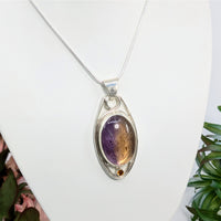 Thumbnail for Sterling silver ametrine pendant with intricate metalwork in beautiful design