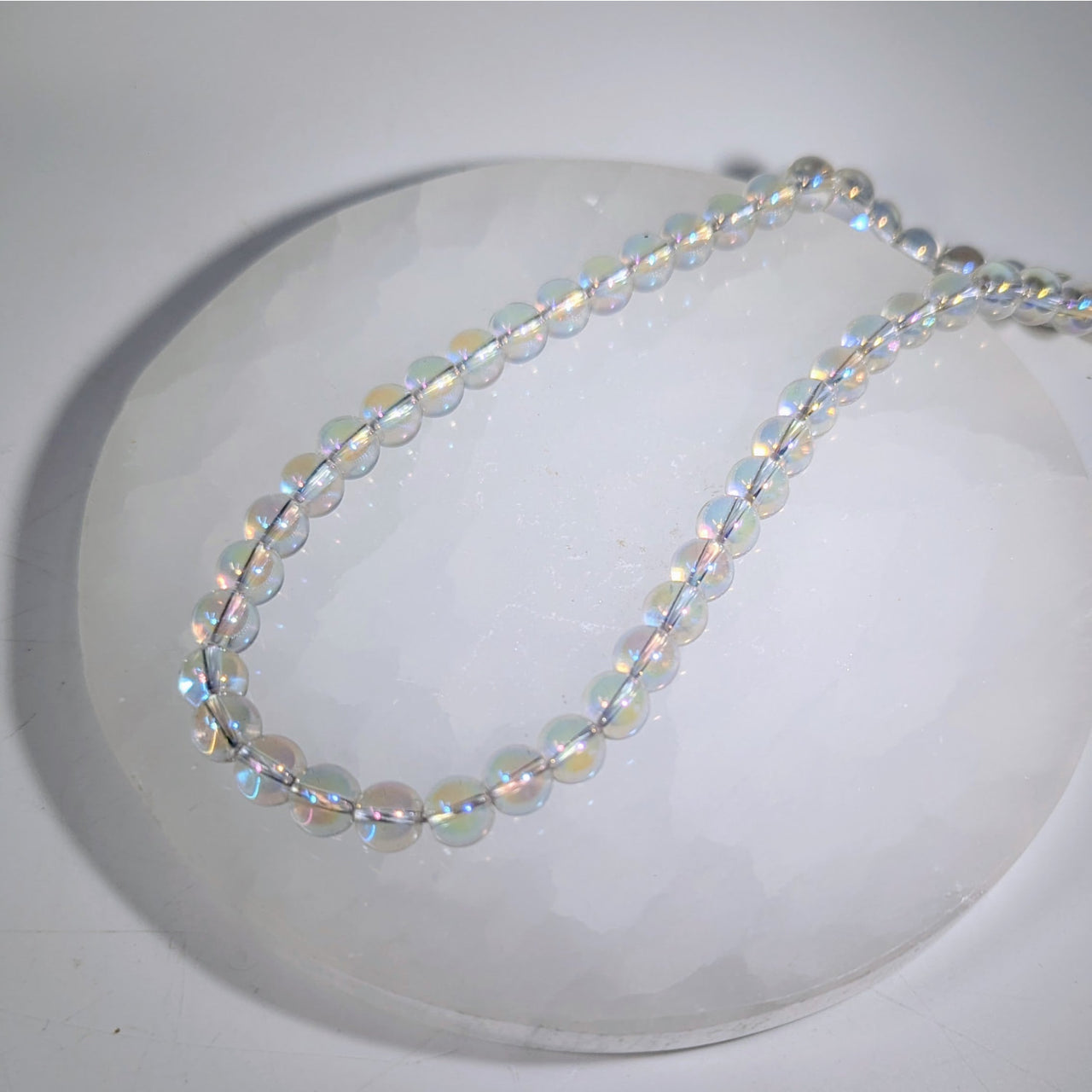 Angel Aura Quartz 8mm Round Beads Strand #LV9440 $18
