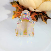 Iridescent Angel Aura Rose Quartz 2 Inch Ghost Carving Figurine