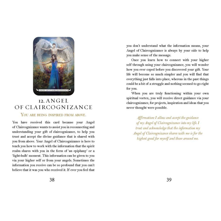 Angel oracle card from Angel Oracle by Debbie Malone showcasing spiritual guidance and protection