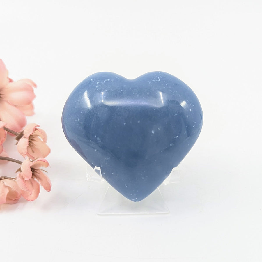 Angelite 2.5’’ blue heart-shaped glycerin soap bar #BC0127