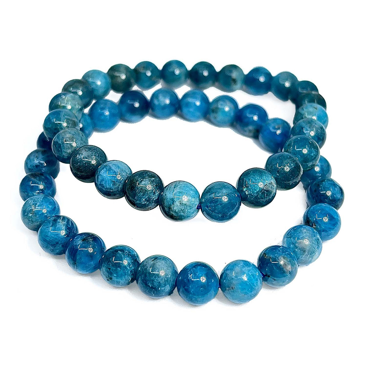 Apatite 7mm Round Bead Bracelet #SK7097