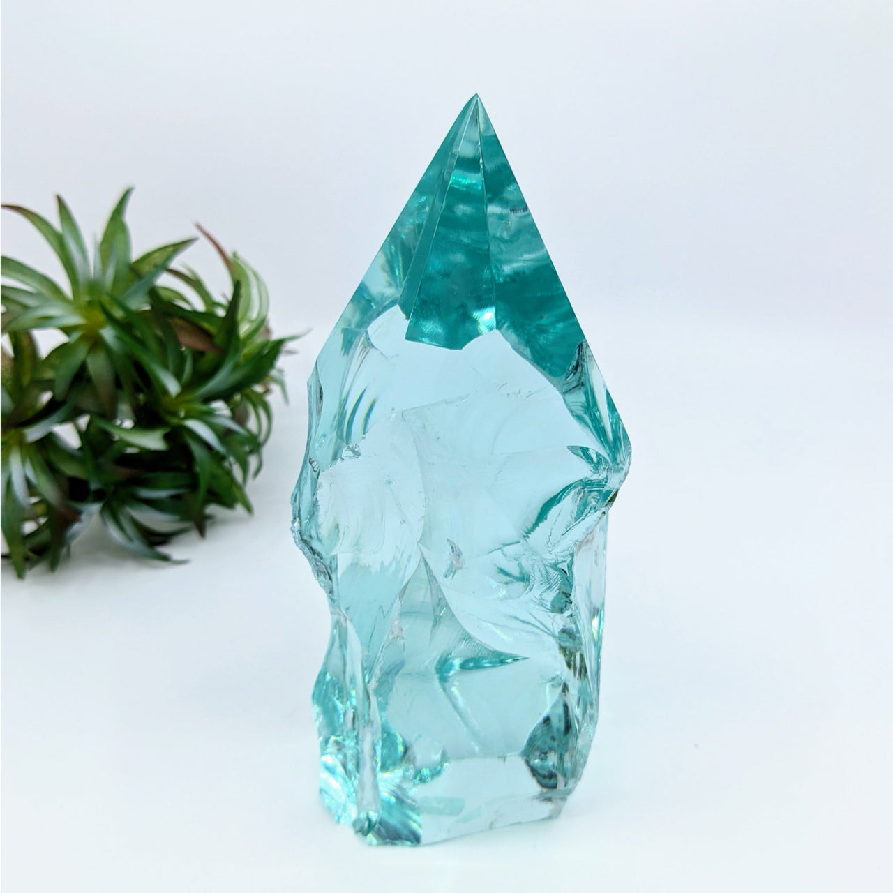 Aqua Obsidian 5.9’’ 1/2 Polished Point #LV6384 - $89