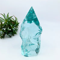 Thumbnail for Aqua Obsidian 5.9’’ 1/2 Polished Point #LV6384 - $89