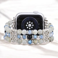 Artisanal Labradorite Indigo Stretch Apple Watch Strap #BC0532