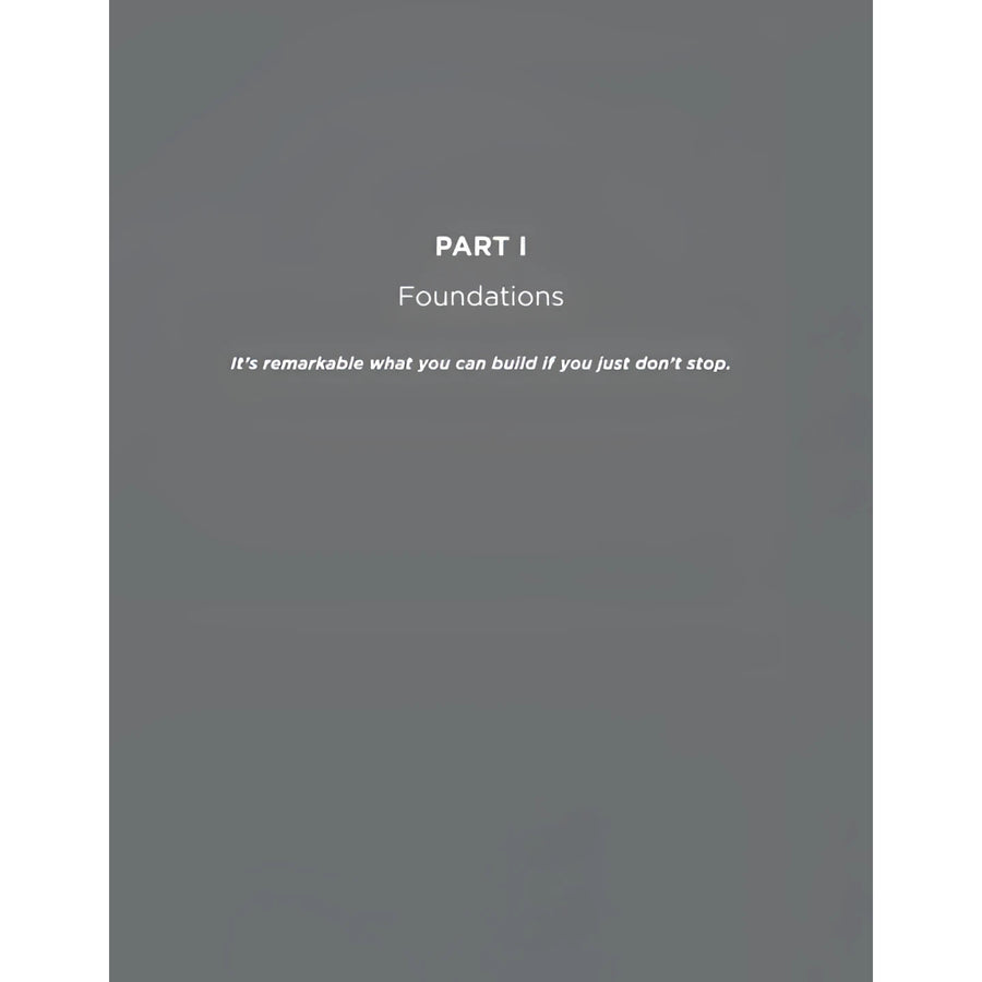 Gray Atomic Habits Workbook cover by James Clear with Part I Foundations quote