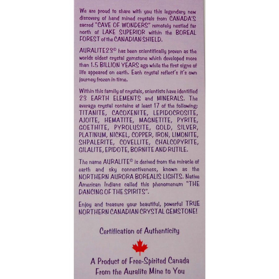 1 Large AURALITE 23 Tumbled Stone Healing Crystal and Stone 