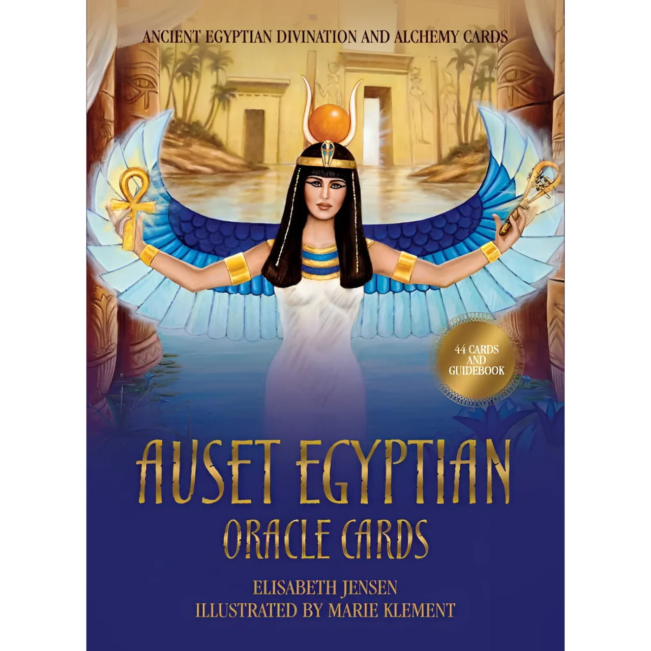 Oracle card deck with Egyptian theme from Auset Egyptian Oracle Cards by Elisabeth Jensen