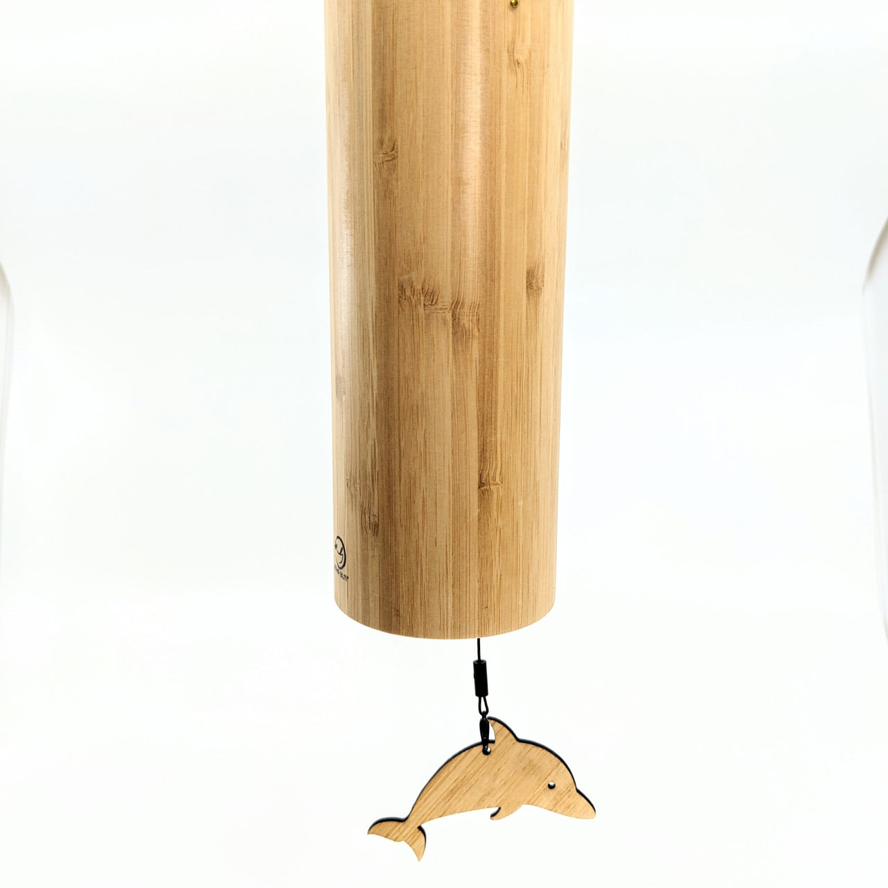 Bamboo Concert Chime 14’ with wooden bird feeder and wooden bird, product #LV1882