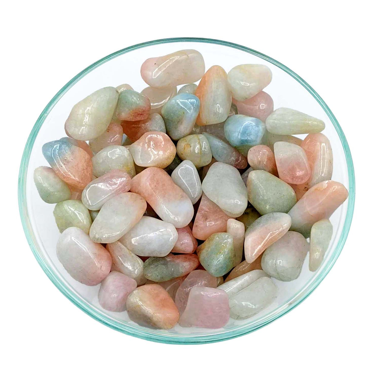 Bi Color Morganite & Aquamarine 2 Pack Mixed Tumbled Stones AKA Beryl #SK5132