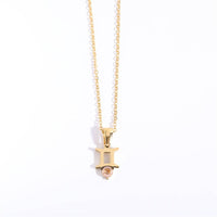 Birthstone Astrology Zodiac Necklace - You Choose Sign