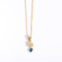 Birthstone Astrology Zodiac Necklace - You Choose Sign