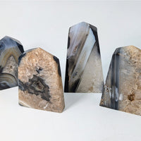 Black Banded Agate and Onyx Obelisk Thin Tower #LV9157