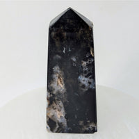 Black Banded Agate and Onyx Obelisk Thin Tower #LV9157 B $28