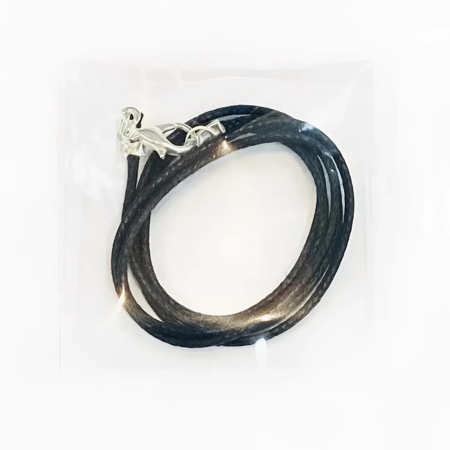 Black Cord Necklace #J596 - $1.95