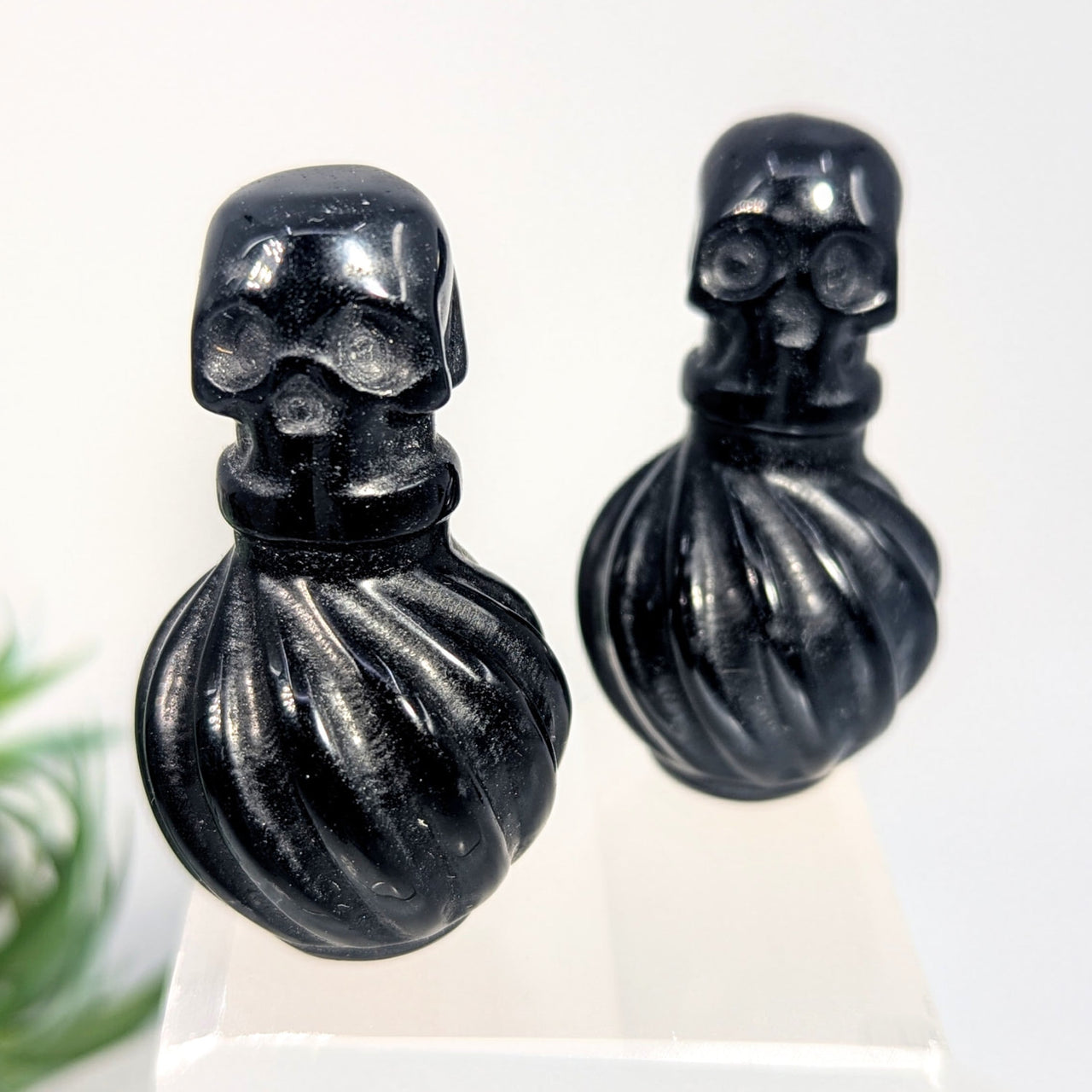 Black Obsidian 1.9’’ Swirl Potion Bottle #LV9244 $32