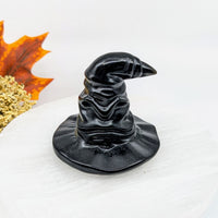 Thumbnail for Black Obsidian 2’’ Wizard Hat Carving #LV6241 - $36