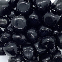 Thumbnail for Glossy black beads of Black Obsidian Tumbled #T419 clustered together beautifully