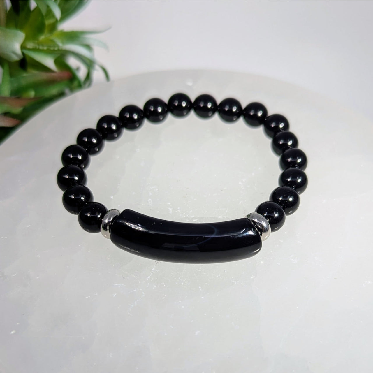 Black Onyx 7’’ Bridge Bracelet #LV9265 - $14