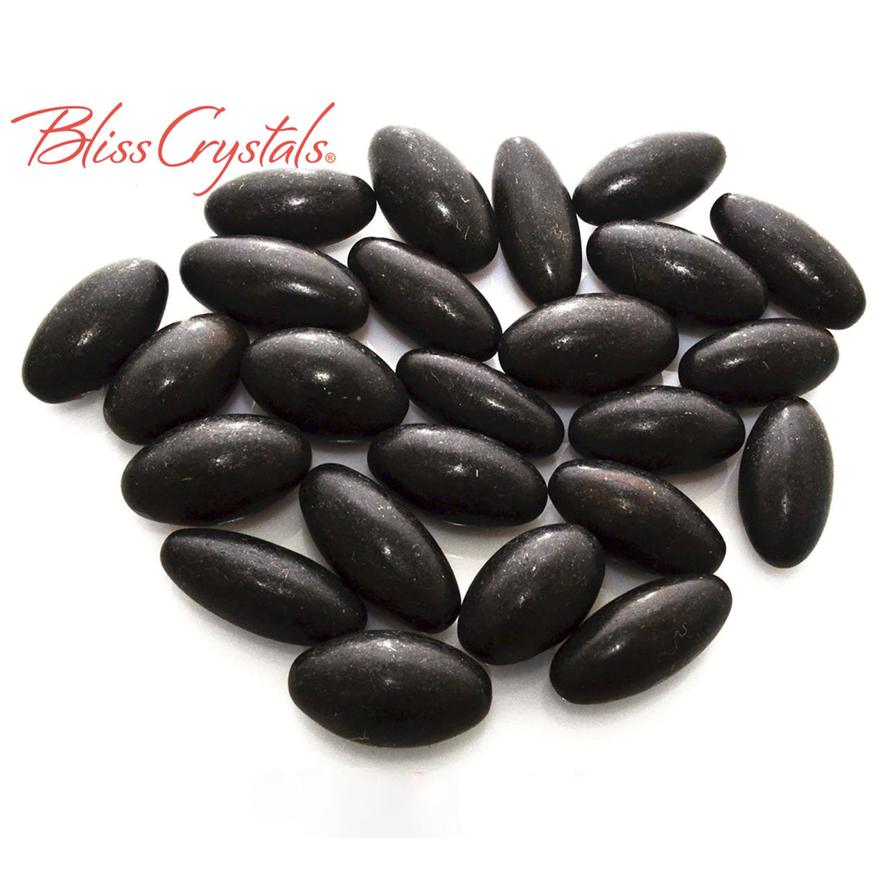 1 Black SHIVA LINGAM Tumbled Stone Crystal Jewelry 1.25 - 