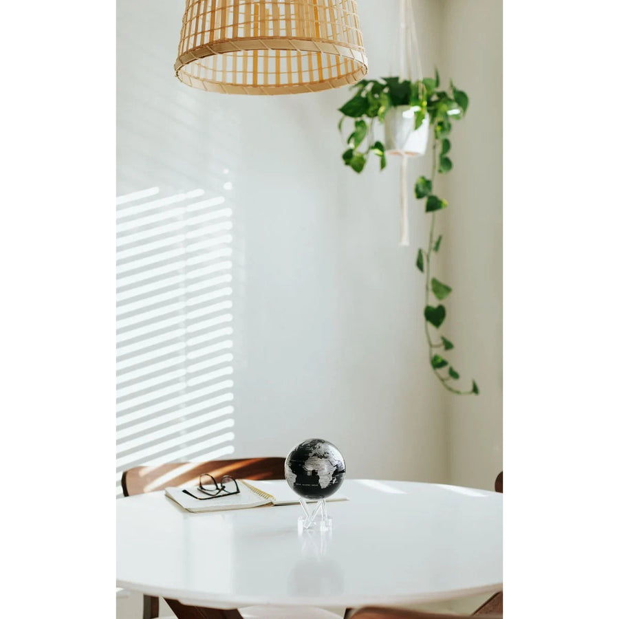 Black and Silver Rotating Mova Globe 4.5’’ #MG45SBE - $228