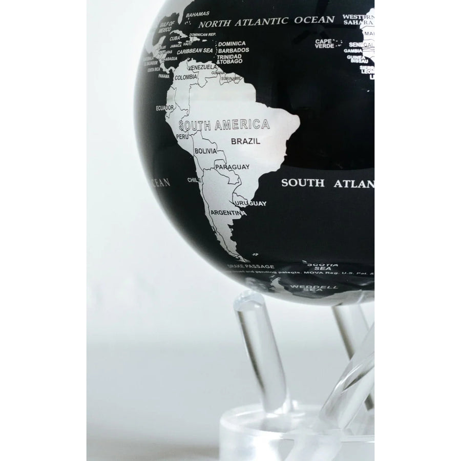 Black and Silver Rotating Mova Globe 4.5’’ #MG45SBE - $228