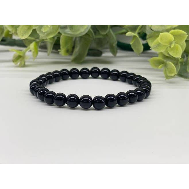 Black Tourmaline Bracelet 7’’ with 6mm Beads #LV3994 - $19