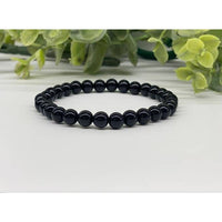 Thumbnail for Black Tourmaline Bracelet 7’’ with 6mm Beads #LV3994 - $19