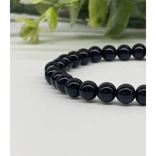 Black Tourmaline Bracelet 7’’ with 6mm Beads #LV3994 - $19