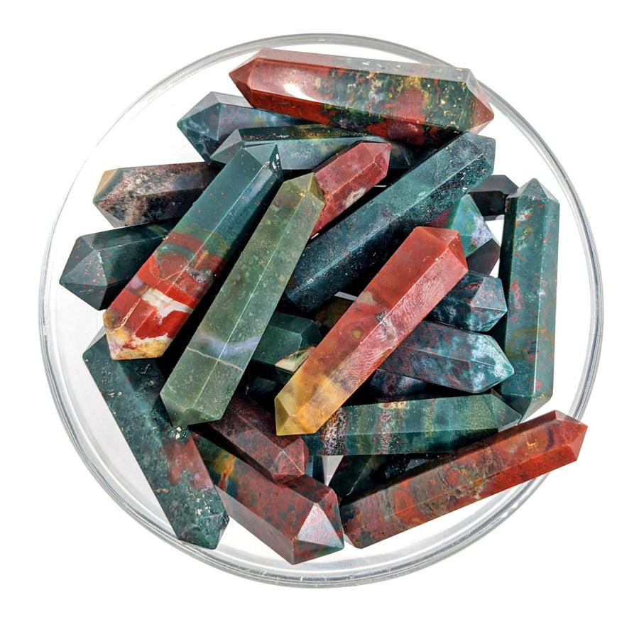 Bloodstone 1.5 Mini DT Point with vibrant red and green crystals for referral history rewards