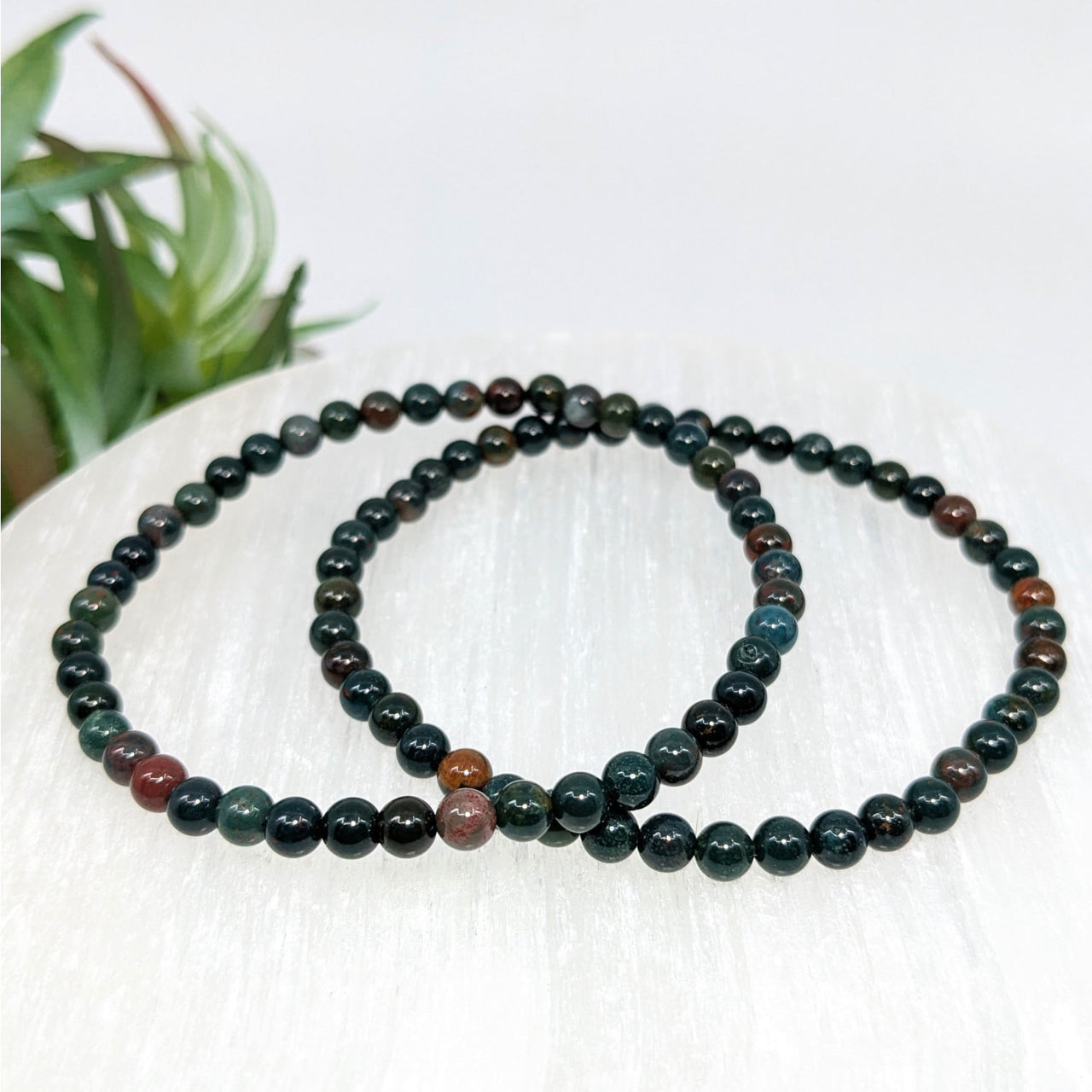 Bloodstone 4mm Bracelet #LV6276 - $9.95