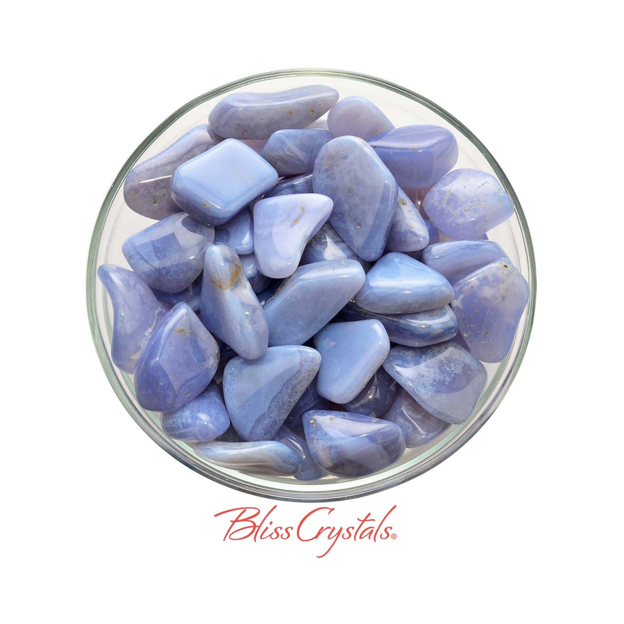 1 Blue Agate Tumbled Stone for Peace of Mind #BA25