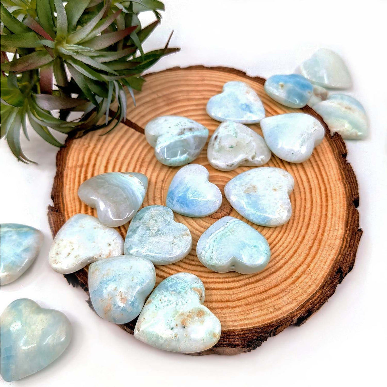 Blue Aragonite 1 - 1.5’’ Heart #LV6641 - $12