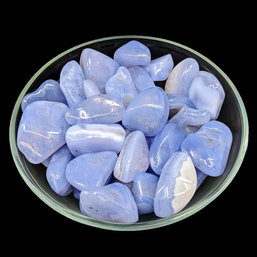 Blue Chalcedony 1.2-1.4’’ Tumble Stone #LV2721 - $14